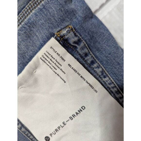 Purple Brand Men's Blue Mid-Wash Style No P003 Rare Find Hand Finished Jeans Siz - Picture 11 of 12
